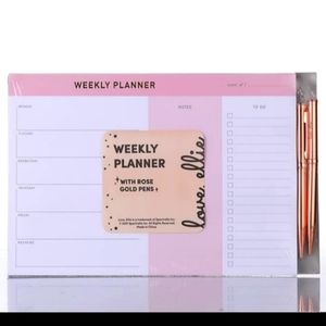 Weekly Planner Pad +2 Gold Pens